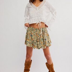 NwotFloral Mini Skirt - Multicolor